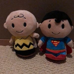 Plush Superman and Charlie Brown